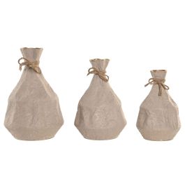 DKD Home Decor Jarrón Scandi de Metal y Cuerda Beige, Set de 3 (2 unidades), 23 x 35 x 23 cm Precio: 137.78999993. SKU: B1EEBLTLL6