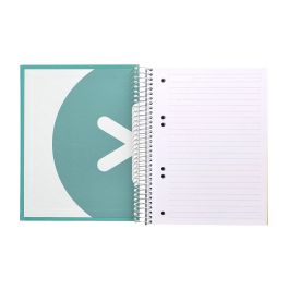 Cuaderno Espiral A5 Micro Antartik Tapa Forrada120H 100 gr Horizontal 5 Banda6 Taladros Color Menta