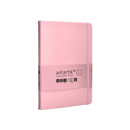 Cuaderno Con Gomilla Antartik Notes Tapa Dura A5 Hojas Cuadricula Rosa Pastel 100 Hojas 80 gr Fsc