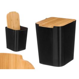 Papelera Tapa Bambu Negra Kinvara 18X24CM (6 Unidades) Precio: 49.95000032. SKU: B1GRLKLB2L