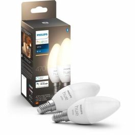 PHILIPS Hue White - Bombillas LED inteligentes E14 - Compatible con Bluetooth - Paquete de 2