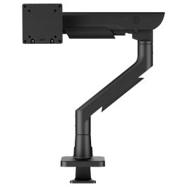 Iiyama Soporte de monitor articulado con gas para escritorio, VESA 100x100, peso 27 kg, rango 17-49", ajuste de altura, inclinación, giro 360°, negro