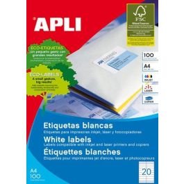 Apli Etiquetas Adhesivas 105x28,75 mm Láser C-Rectos Blanco, 100 Hojas (1.600/400 etiquetas) Precio: 17.89000004. SKU: S8401003