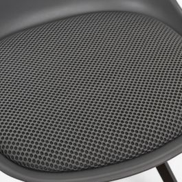 Home Deco Factory Silla Pp Con Cojín Atom Gris Contemporain Polipropileno Metal 52x47x82cm