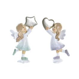 Figura Navidad Tradicional DKD Home Decor Rosa Verde 5.5 x 11.5 x 6 cm (2 Unidades) Precio: 6.7899997. SKU: B1HV8LBWRK