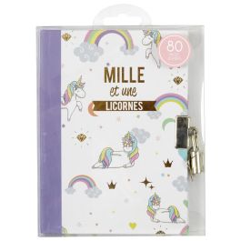 The Concept Factory Diario Unicornio Con Candado, 80 Páginas, 12x1.8x15.2 cm