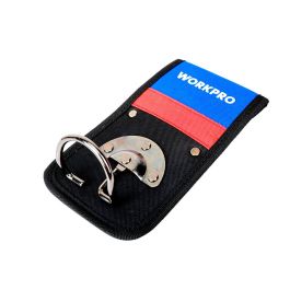 Workpro Funda de Cintura para Martillo, Poliéster 600D con Bucle Metálico y Franja Magnética, 195 x 125 mm