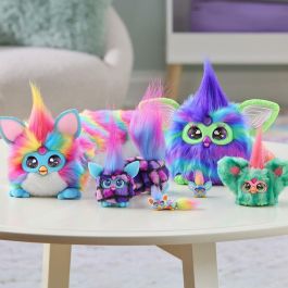 Hasbro HASG17835X0 Furby DJ Furblets Rain-Bow-Kat, minipeluche electrónico, 45 sonidos y música, juguete infantil a partir de 6 años
