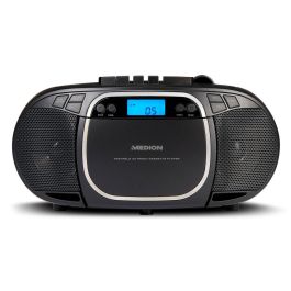 Medion MED4061275196481 Radio CD Portátil FM, 2x2.2W RMS, Color Negro