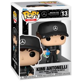 Funko 89319 Pop! Racing: Kimi Antonelli Mercedes-Benz F1 Figura de 10 cm, ideal para coleccionistas de automovilismo