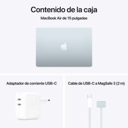 Apple MC7A4Y/A Macbook Air 15.3" M4 10-Core CPU 10-Core GPU 16GB RAM 256GB SSD Liquid Retina Wi-Fi 6E Touch ID Azul Cielo