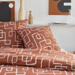 Today TOD3574641288969 Juego de cama Crazy Estampado gráfico 2 personas 220 x 240 cm Naranja
