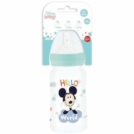 Disney Baby AUC8412497130023 Biberón Mickey 240 ml Libre de BPA con Tetina de Silicona de 3 Posiciones