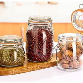 La Mediterranea Tarro Hermético de Vidrio con Cierre Clip 750 ml (12 Unidades)