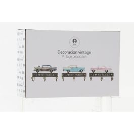 Perchero Pared Vintage DKD Home Decor Azul Rosa 8 x 17 x 29 cm (3 Unidades) Perchero Pared Vintage DKD Home Decor Azul Rosa 8 x 17 x 29 cm (3 Unidades)