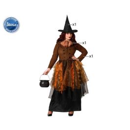 Disfraz Bruja Marrón Vestido Con Sombrero Mujer Adulto XXL Disfraz Bruja Marrón Vestido Con Sombrero Mujer Adulto XXL