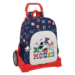 Mochila Escolar con Ruedas Mickey Mouse Clubhouse Only one Azul marino 33 x 42 x 14 cm Precio: 37.59000036. SKU: S4307739
