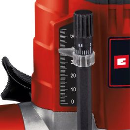 Einhell TC-RO 1155 E Fresadora de Superficie 1100W, Velocidad 11000-30000 RPM, Portaherramientas 6/8mm, Negro/Rojo