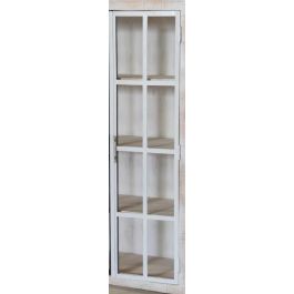 DKD Home Decor Estantería Moderna Blanco 45 x 200 x 170 cm de Mango y Metal con 6 Estanterías y 4 Puertas