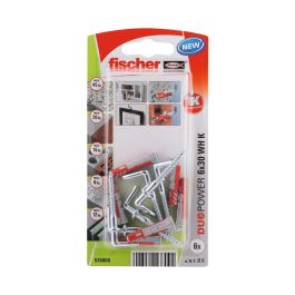 Fischer 535000 Blister 6 Tacos + Alcayatas Duopower Ø6x30mm Nylon Hormigón Ladrillo Hueco Paredes Precio: 5.68999959. SKU: S7905788