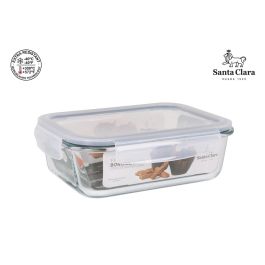 Santa Clara Fiambrera Rectangular con Tapa Hermética, 1500 ml, 23 x 17.5 x 7.6 cm (6 Unidades) Precio: 31.934925. SKU: B1EENSCN5D