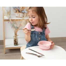Cubiertos Infantiles De Acero Inoxidable En Rosa Cubiertos Infantiles De Acero Inoxidable En Rosa