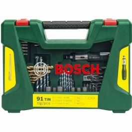 Bosch V-Line Juego de Accesorios para Taladrar y Atornillar, 91 Piezas - Brocas HSS-TiN, Puntas y Destornillador Carraca Precio: 55.59000029. SKU: B169GPXKKA