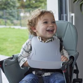 Thermobaby AAAMI10104 Set de 2 Baberos Bibou Verde Celadón Charm Gris