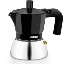 Monix M863009 Cafetera Italiana Induction Inox 9 Tazas Negra Apta Inducción Acero Inoxidable y Aluminio