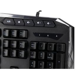 Set Teclado Y Raton Q-Connect Gaming Con Cable E Iluminacion Led Color Negro