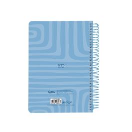 Agenda Espiral Liderpapel Syros A5 2025 Dia Pagina Color Azul Papel 60 gr Catalan