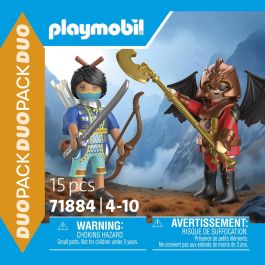 PLAYMOBIL Duelo Novelmore Vs. Burnham Duo Pack 71884, Figuras de Acción para Niños +4 Años, Juego de 15 Piezas con Caballero y Raider