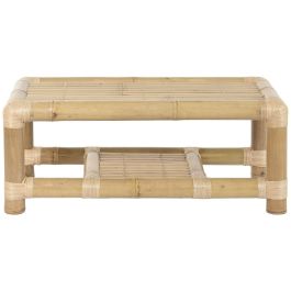 DKD Home Decor Sofá Tropical de Bambú y Ratán, Set de 4 Piezas, 135 cm Ancho x 70 cm Largo x 80 cm Alto