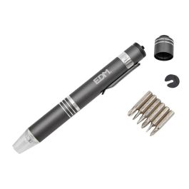 Edm Linterna LED con Destornillador y 6 Puntas Imantadas, Colores Surtidos, IP44