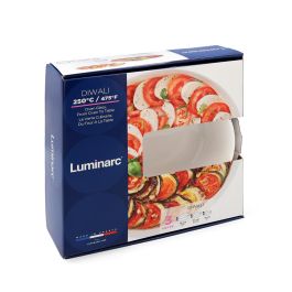 Luminarc Set 3 Fuentes Redondas Vidrio Templado Diwali Blancas 26-22-18 cm - Apto Lavavajillas, Microondas, Frigorífico, Fabricado en Francia