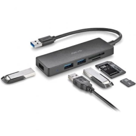 NGS IHUB READER Hub USB 3.0 con 3 Puertos y Lector de Tarjetas SD/microSD