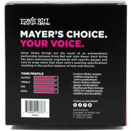 Ernie Ball Juego Cuerdas Guitarra John Mayer Signature Slinky Silver 10,5-47 - Pack 6