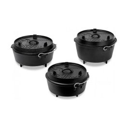 Petromax ft4.5 Feuertopf - Olla de hierro fundido, 3.5 L, color negro, con tapa, 186x270x310 mm