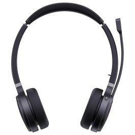 Yealink WH62 Dual Teams Auriculares Inalámbricos DECT para Oficina y Centro de Llamadas, Color Negro