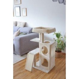 Rascador para gatos 100 cm - ALESSIA - KERBL - Suave - Nicho de dos pisos Rascador para gatos 100 cm - ALESSIA - KERBL - Suave - Nicho de dos pisos