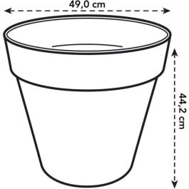 Loft Urban Round Flower Pot - Plastic - Percé - Tank - con ruedas - Ø50 - OCre Loft Urban Round Flower Pot - Plastic - Percé - Tank - con ruedas - Ø50 - OCre