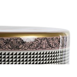 DKD Home Decor Mesita Auxiliar Jing door Multicolor Blanco Porcelana 33 x 42.5 x 33 cm