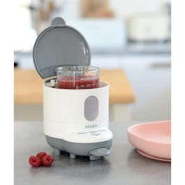 Beaba Bib'expresso Nueva Generación - Calentador de Biberones Automático Rápido y Preparador de Comida con Baño María - Blanco/Gris