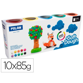 Milan Soft Dough Basic Pasta de Modelar 85g Caja de 10 Botes Colores Surtidos Precio: 9.5000004. SKU: S7908688
