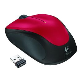 Logitech Ratón Inalámbrico M235, RF Wireless, Pila Alcalina, Color Rojo