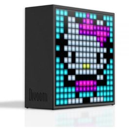 Divoom TIMEBOX-EVO Altavoz Bluetooth Inalámbrico Portátil 6W 75dB, Cubo con Iluminación LED, Negro