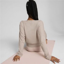 Sudadera sin Capucha Mujer Puma Studio Yogini Lite Salmón 27,5