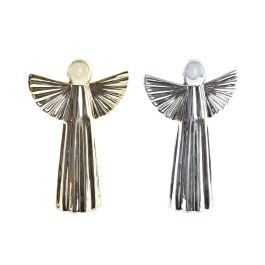 DKD Home Decor Figura Navidad Moderna Ángel Porcelana Dorado Plateado 5x17x13 cm (2 Unidades) Precio: 7.43424. SKU: B1GM4WFJAQ