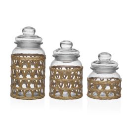 Bote Cristal Con Tapa 1300Ml Versa 11X24CM (6 Unidades) Bote Cristal Con Tapa 1300Ml Versa 11X24CM (6 Unidades)