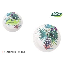 Set de 8 Platos de Cartón Red.Tropic 23 cm Algon (24 Unidades) Precio: 19.49999942. SKU: B1F5W84ZDT
